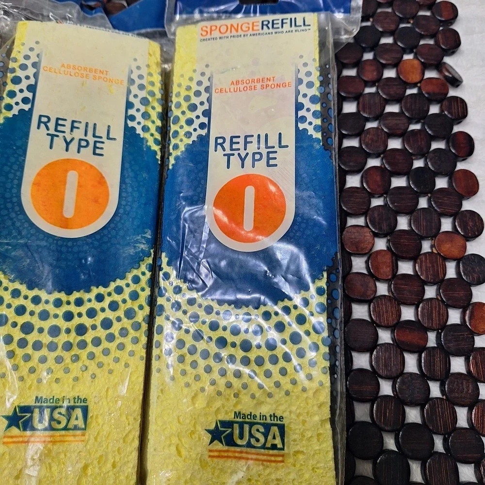 2 Pk Sponge Mop Refill Type I Absorbent Cellulose Sponge 9.25